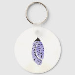 Purple Butterfly Cocoon Keychain at Zazzle