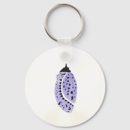Purple Butterfly Cocoon Keychain