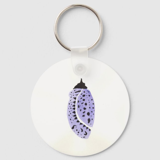 Purple Butterfly Cocoon Keychain (Front)