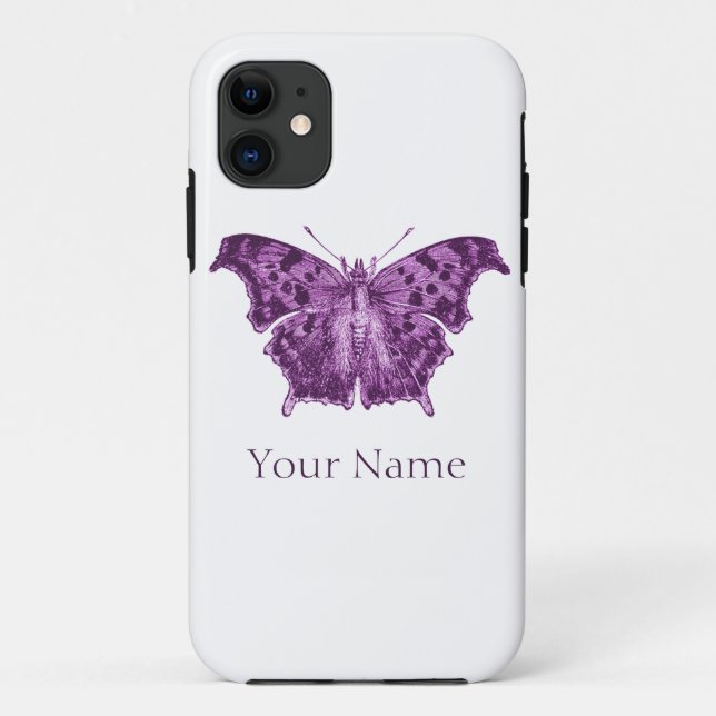Purple Butterfly, Curiosities Case-Mate iPhone Case (Back)
