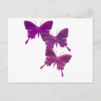 Purple Butterfly Design Postcard