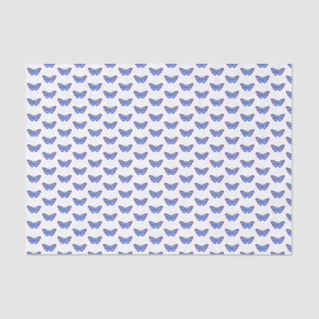 Purple Butterfly Drawing Tissue Paper (Front)