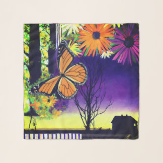 Purple Butterfly Dreams Scarf