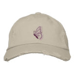 Purple Butterfly Embroidered Women&#39;s Hat at Zazzle