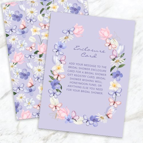 Purple Butterfly Enclosure Card