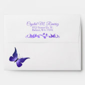 Purple Butterfly Envelope for Invitations (Back (Top Flap))