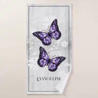 Butterfly Floral Bath Towel Set and Bath Set