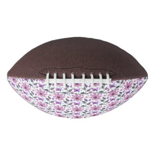 Purple Butterfly Floral Pattern Cute Cottagecore Football