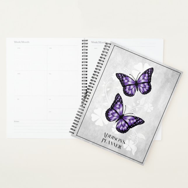 Purple Butterfly Floral Planner (Display)