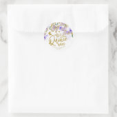 Purple Butterfly Floral Quinceanera Party Classic Round Sticker (Bag)