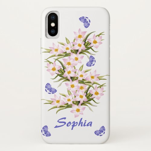 Purple Butterfly Garden Birthday Custom Uncommon i iPhone X Case
