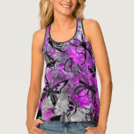 Purple Butterfly Girls Tank Top