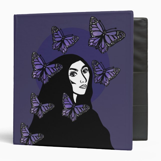 Purple Butterfly Goddess                           3 Ring Binder (Front/Inside)