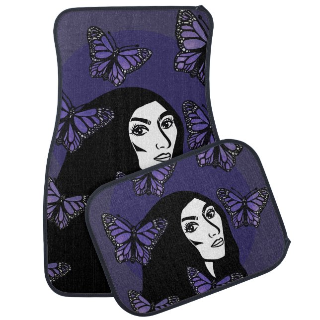 Purple Butterfly Goddess                           Car Floor Mat (Set)