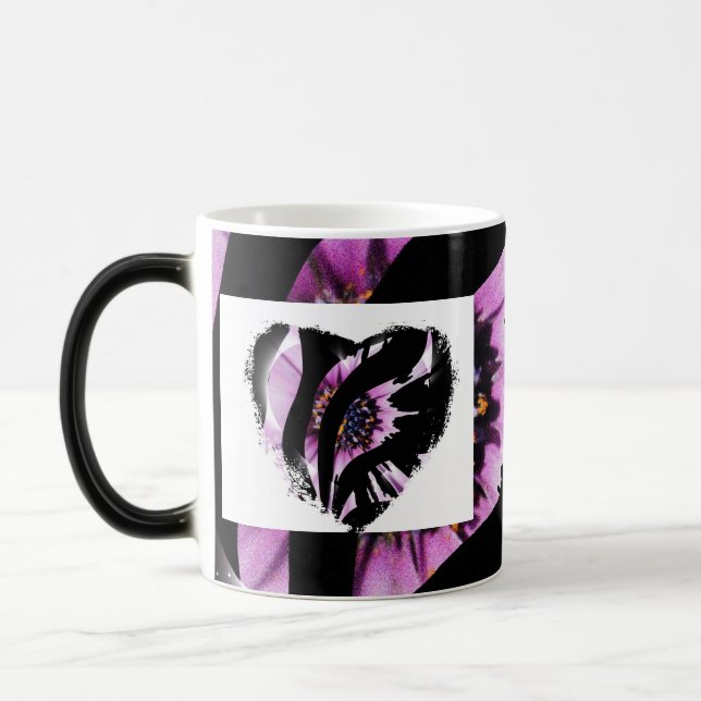 Purple Butterfly Heart Mug – Artistic Coffee (Left)
