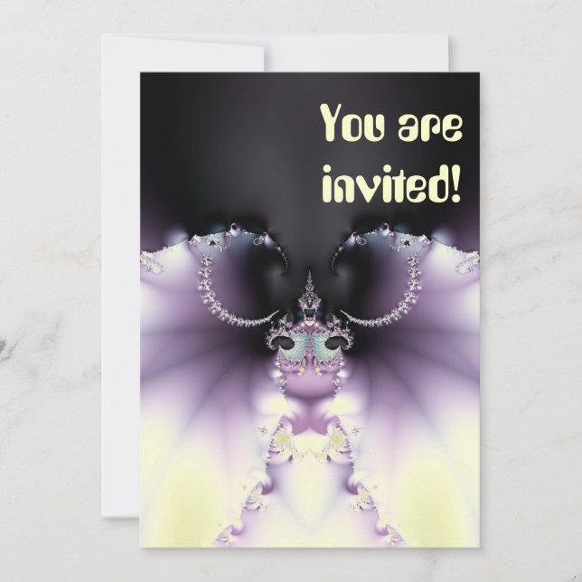 Purple Butterfly Invitation (Front)