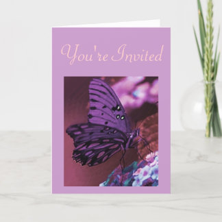 Purple Butterfly Invitation