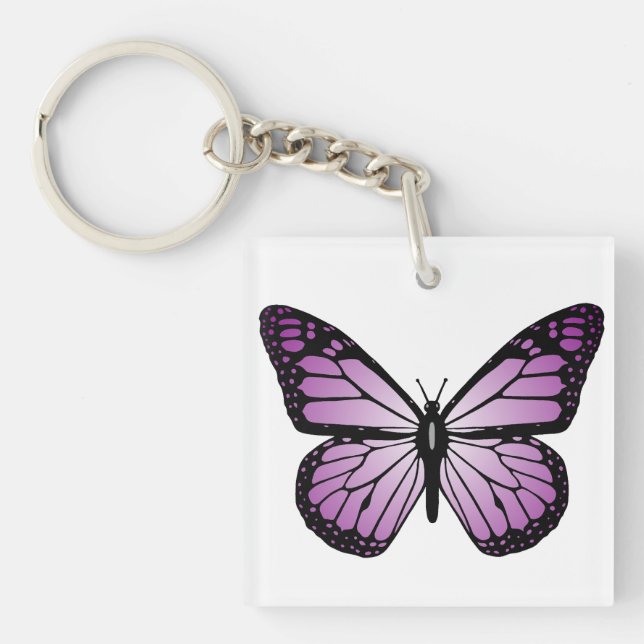 Purple Butterfly Keychain (Front)