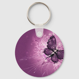 PURPLE BUTTERFLY KEYCHAIN