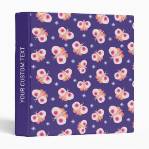 Purple Butterfly Kids 3 ring binder