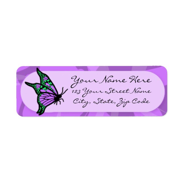 Purple Butterfly Label (Front)