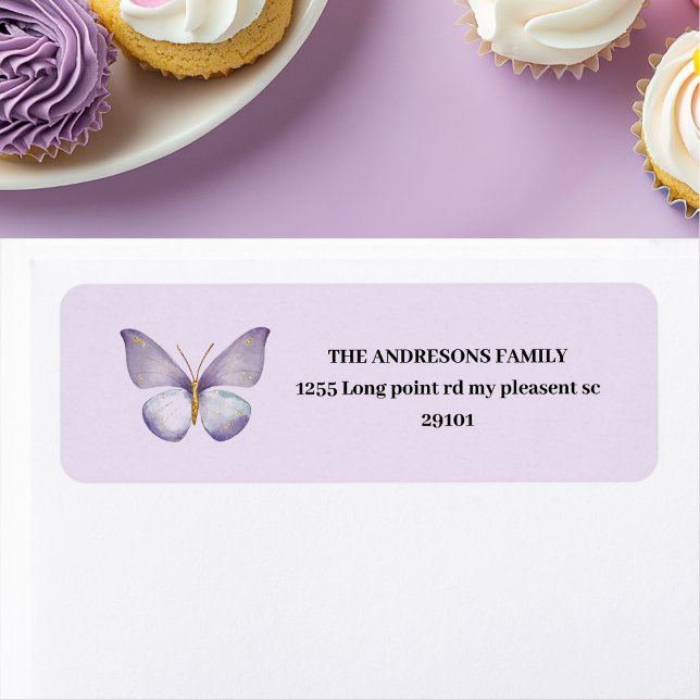 Purple Butterfly  Label (Creator Uploaded)