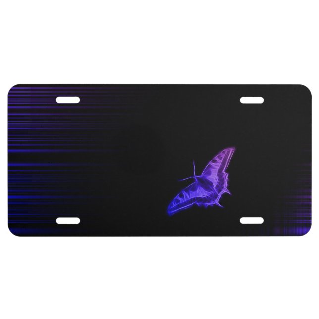 Purple Butterfly License Plate (Front)