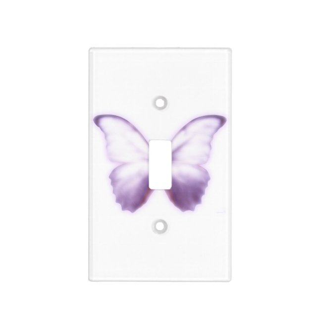 Purple Butterfly Light Switch Cover (Front)