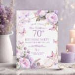 Purple Butterfly Lilac Garden Party 80th, Birthday Invitation<br><div class="desc">Purple Butterfly Lilac Garden Party 70th,  80th,  Birthday Party Invitation, 
any age birthday adult woman</div>