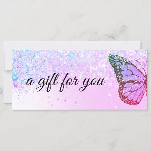purple butterfly logo gift certificate