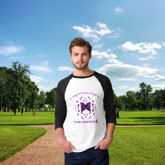 Purple Butterfly Lupus Awareness Purple Ribbon May T-Shirt