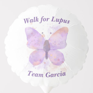 Purple Butterfly Lupus Warrior Balloon
