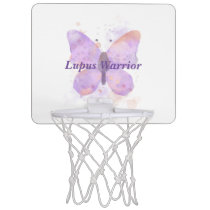 Purple Butterfly Lupus Warrior   Mini Basketball Hoop