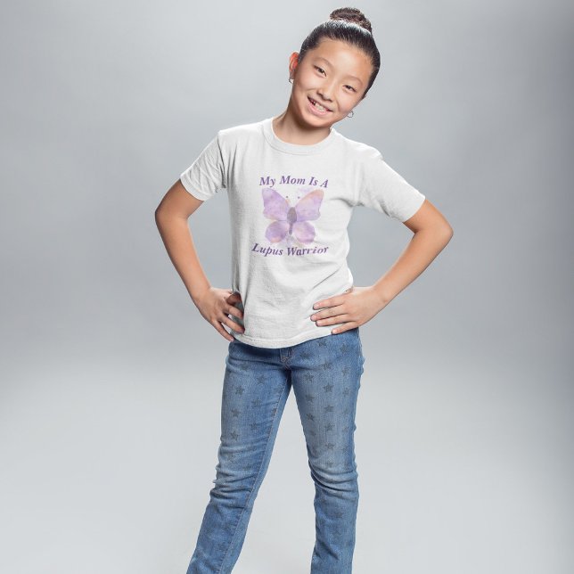 Purple Butterfly Lupus Warrior  mom T-Shirt (Creator Uploaded)