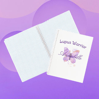 Purple Butterfly Lupus Warrior Notebook