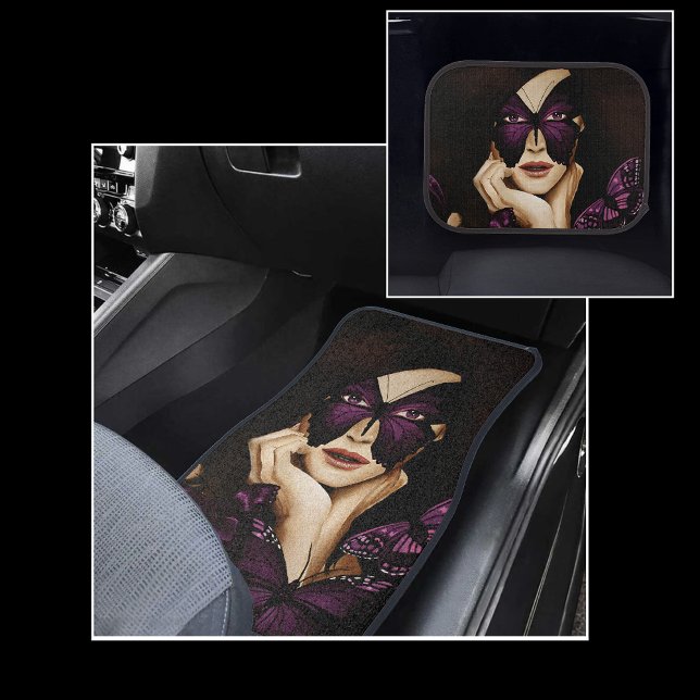 Purple Butterfly Masquerade  Car Mat (Creator Uploaded)