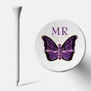 Purple Butterfly Monogrammed Golf Tees