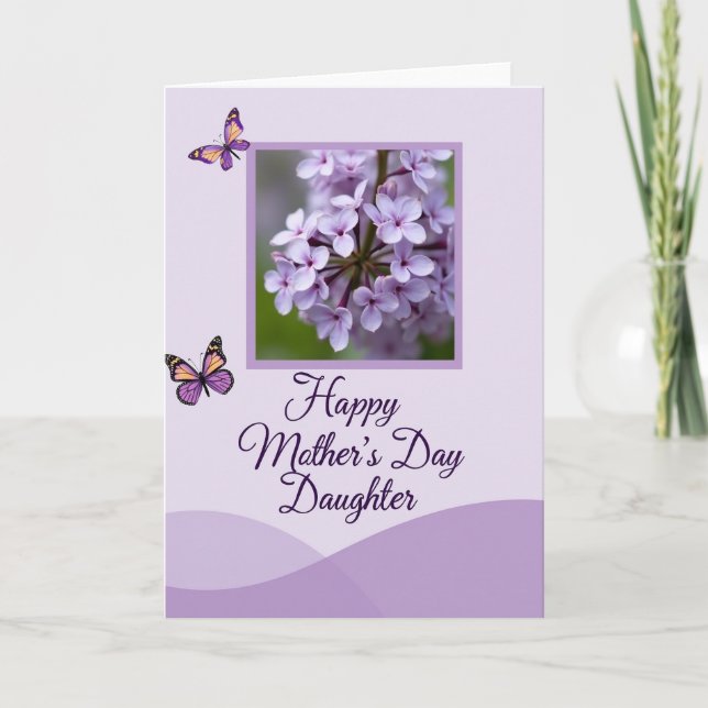 Purple Butterfly Mothers Day Card (Front)