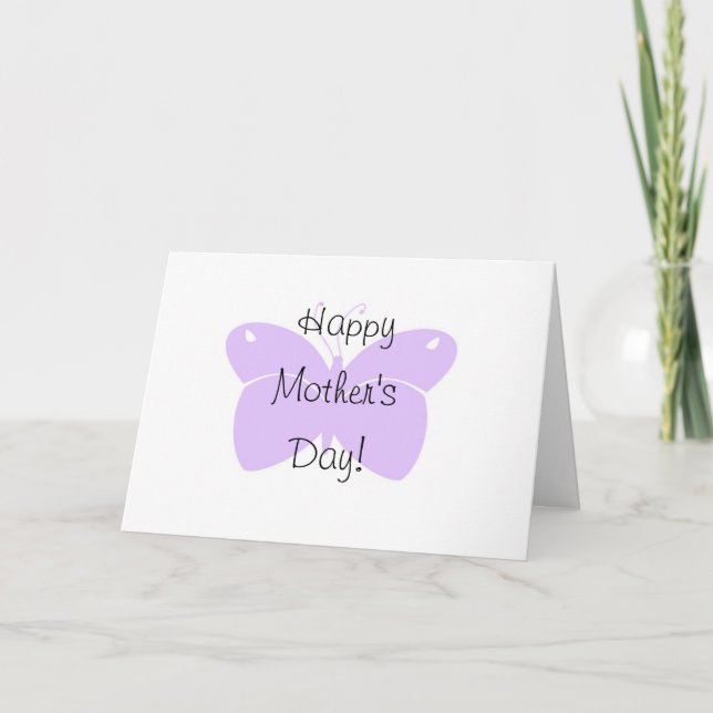 Purple Butterfly Mother's Day Card (Front)