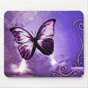 Purple Butterfly Mousepad