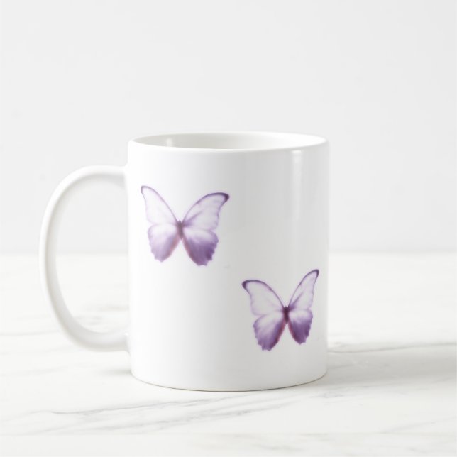 Purple Butterfly Mug (Left)