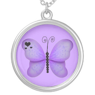Purple Butterfly Necklace