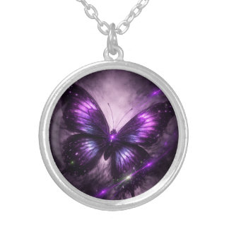 Purple Butterfly Necklace