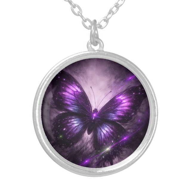 Purple Butterfly Necklace (Front)
