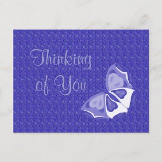 Purple Butterfly Note Postcard
