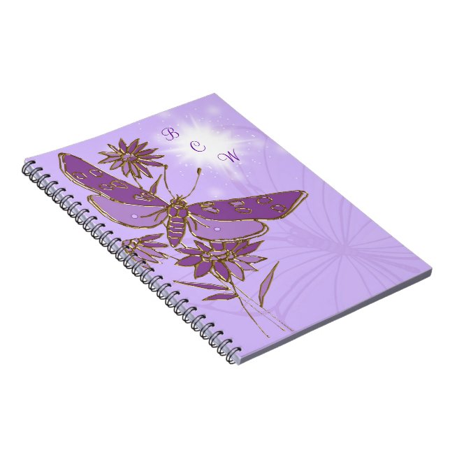 Purple Butterfly Notebook (Right Side)