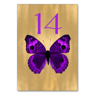 Personalized Romantic Butterfly Wedding Table Numbers 