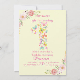 Purple Butterfly Our Little Butterfly Invitation