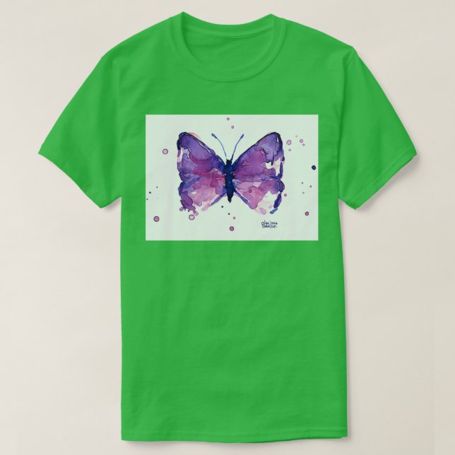 Purple Butterfly Painting 1 T-Shirt (Design Front)
