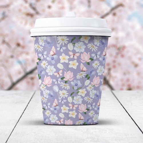 Purple Butterfly Paper Cups